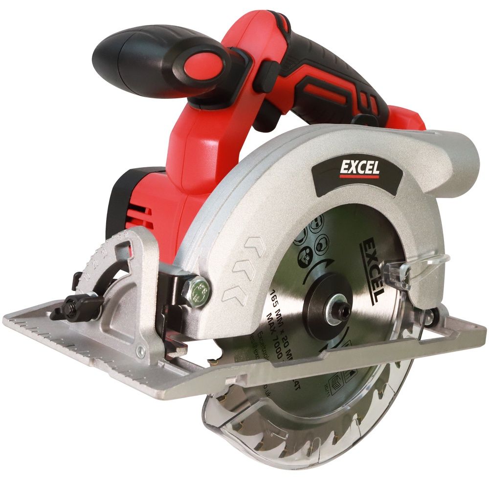 Excel 18V Cordless 165mm Circular Saw Body Only (Battery &amp; Charger Not Included)