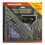 Swanson SWA-S0101CB 7&quot; Speed Square &amp; Combination Square Combo Set