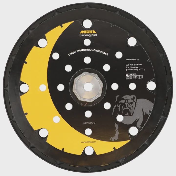 Mirka MIW9514312 Backing Pad 225mm for mirka® LEROS &amp; LEROS-S