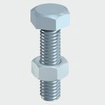 Timco 6 x 20mm Hex Set &amp; Hex Nut BZP M6 (100/TimBag) 620SNZB
