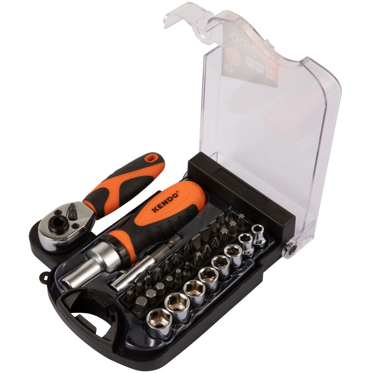 Kendo Ratchet Socket &amp; Bit Set 35 piece