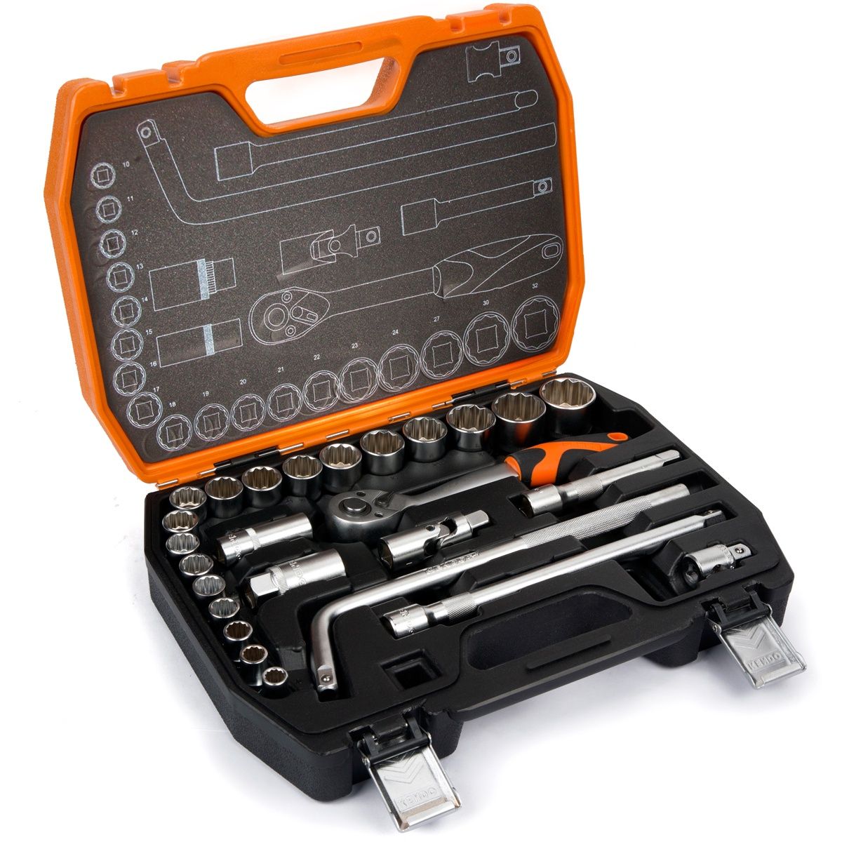 Kendo 1/2&quot; Drive Socket Set 26 Piece