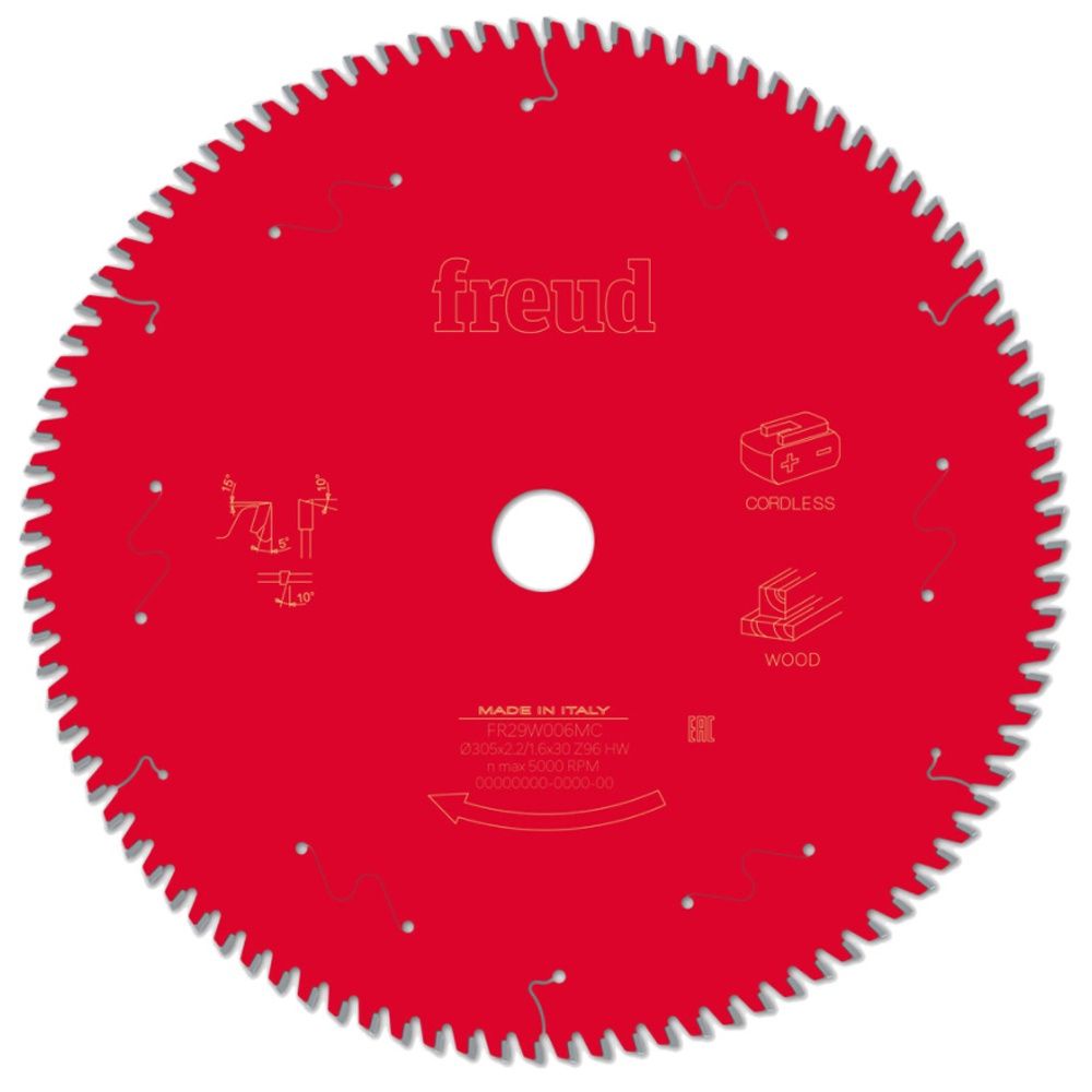 Freud 305mm 96T Mitre Saw Blade for Wood F03FS10067 305mm x 30mm x 96T