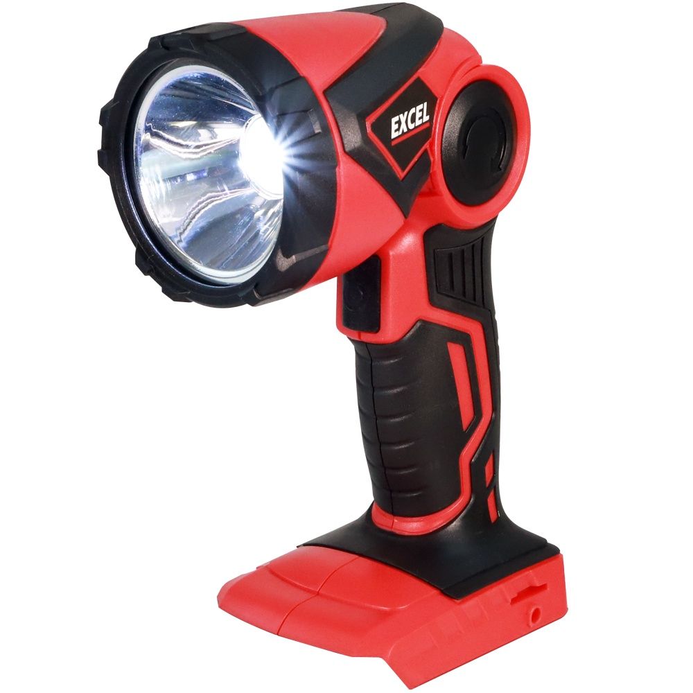 Excel 18V Cordless LED Flashlight Torch (Battery &amp; Charger Not Included)