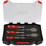 Timco CKIT Addax Carpenter&#39;s Speed Auger &amp; Flat Wood Bit 5 Piece Kit
