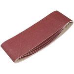 Timco 231258 Addax 100 x 610mm 80 Grit Sanding Belts Pack of 5 - Red