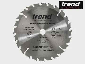 Trend Tungsten Carbide Tipped Sawblade CSB/16524TC