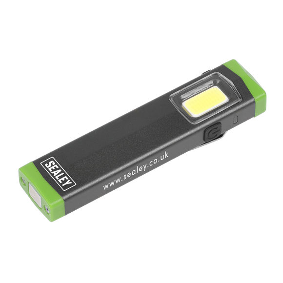 Sealey LED500SB 3W COB LED Super Beam Aluminium Mini Hand Torch