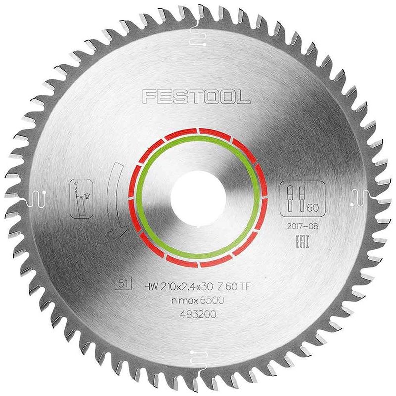 Festool 493200 210mm x 2.4 x 30mm 60T Special Saw Blade