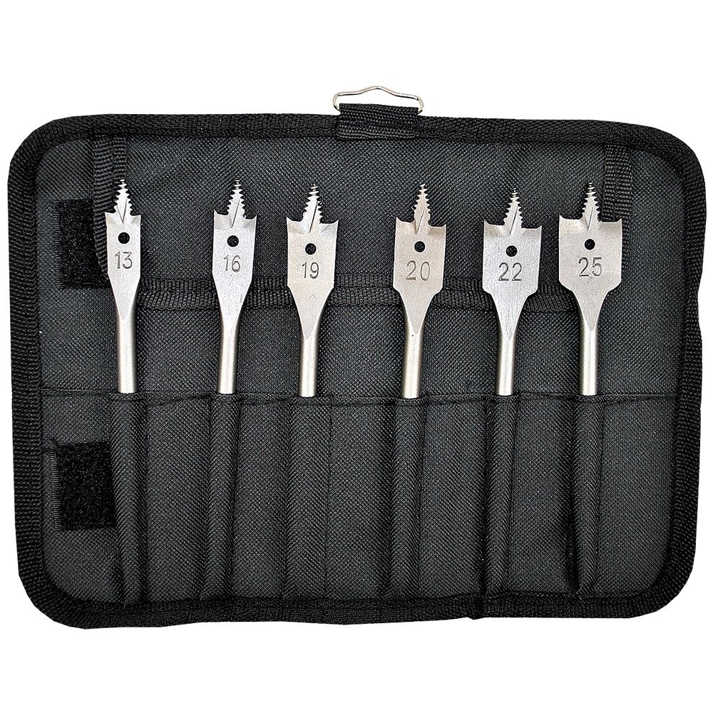 Bosch 6 Piece Self Cut Flat W/Drill Bit Set 13, 16, 19, 20, 22 &amp; 25mm 2608587793
