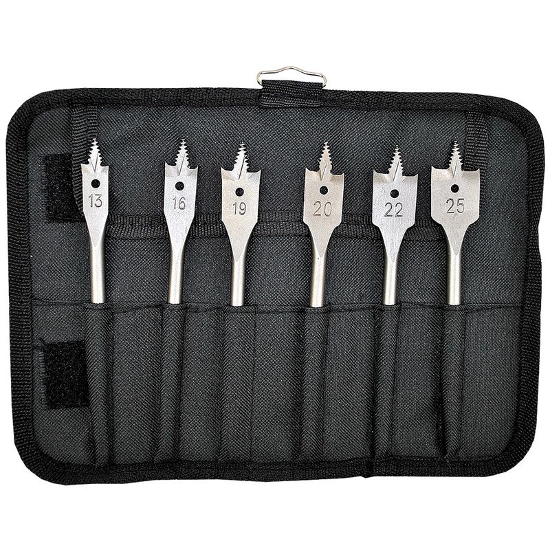 Bosch 6 Piece Self Cut Flat W/Drill Bit Set 13, 16, 19, 20, 22 & 25mm 2608587793