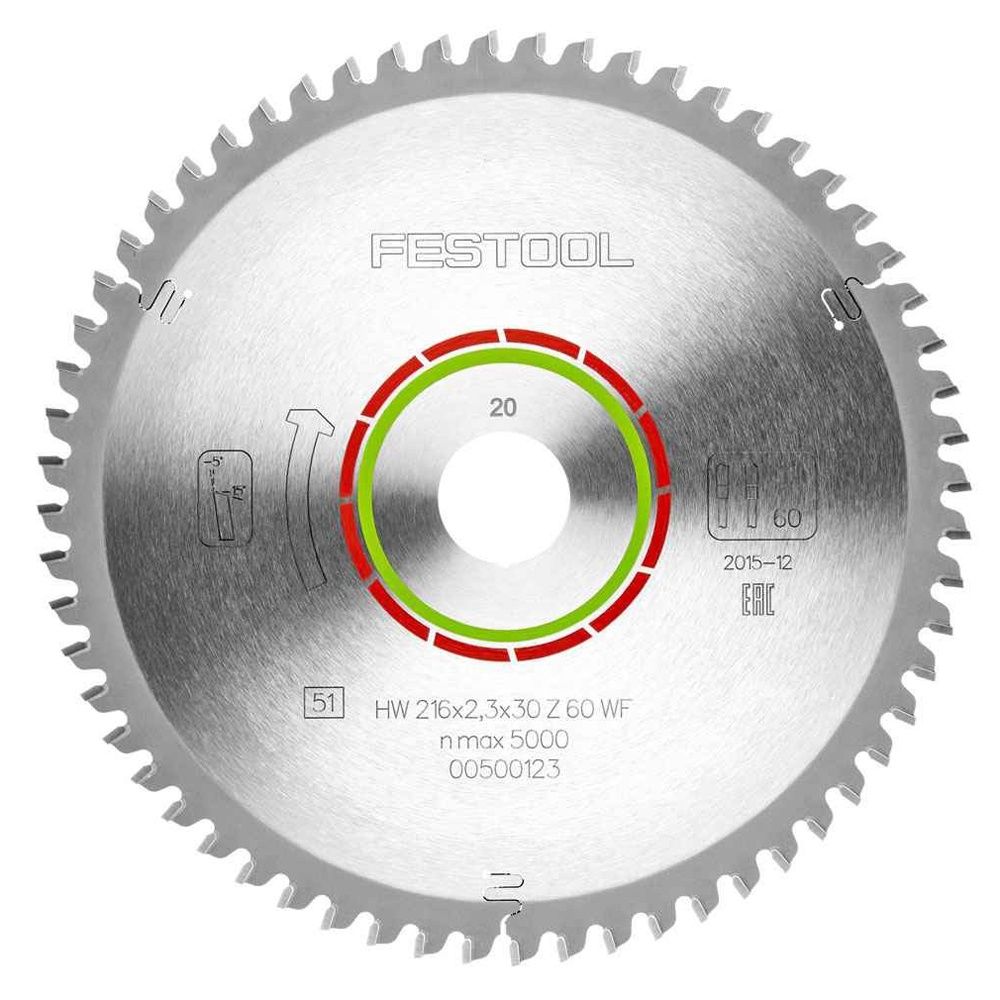 Festool 216mm 60T Mitre Saw Blade 500123