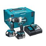 Makita DLX2507TJ 18V Brushless Twin Pack Combi Drill &amp; Impact Driver With 2 x 5.0Ah Batteries Charger &amp; Case