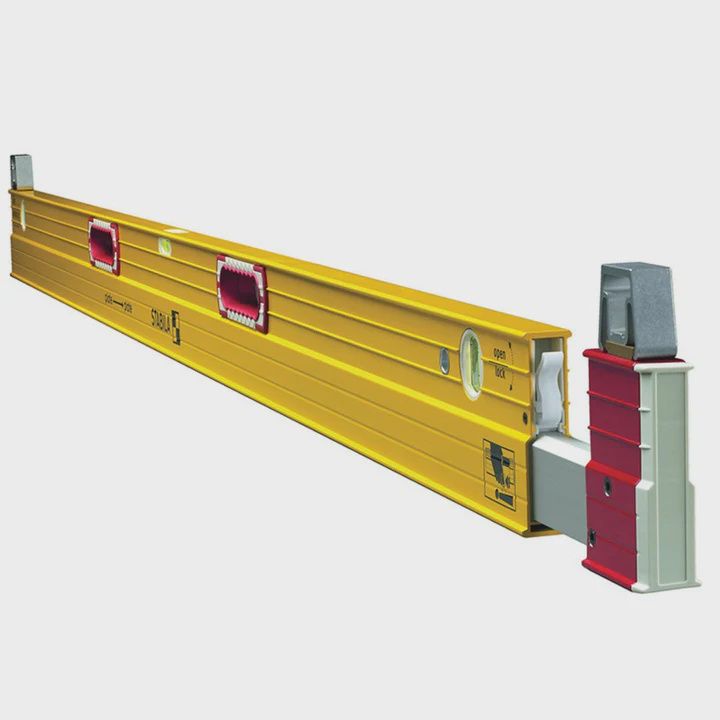 Stabila STB106T213 84-148&quot;/213-376cm 3 Vial Extendable Spirit Level - 17709
