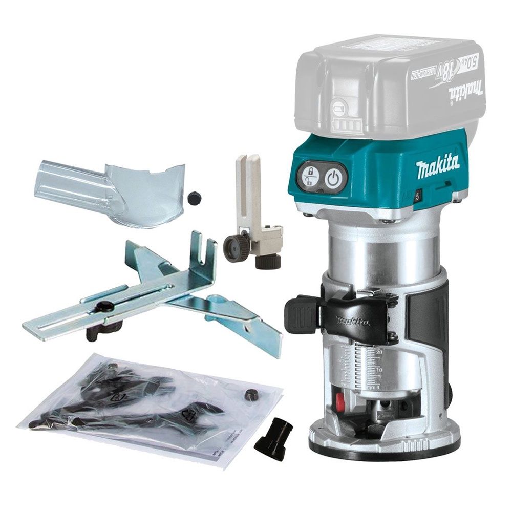 Makita DRT50ZX4 18V LXT Li-ion Brushless Router Trimmer With Trimmer Guide