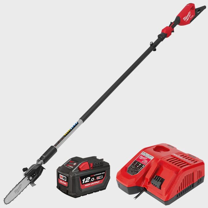 Milwaukee M18FTPS30-121 18V FUEL Brushless 30cm Telescopic Pole Saw with 1 x 12.0Ah Battery &amp; Charger 4933480870