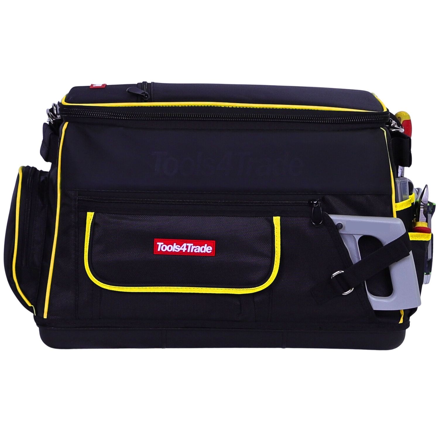 Tools4Trade 20&quot; Heavy-Duty Tool Bag with Multi-Pockets &amp; Hard Base - Yellow