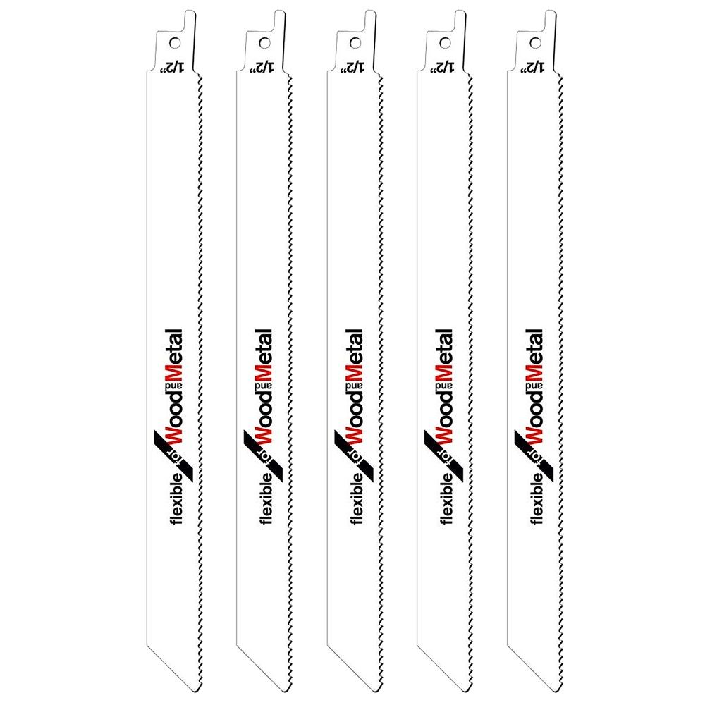 Bosch 225mm Sabre Saw Blades For Metal &amp; Wood S1122VF Pack of 5