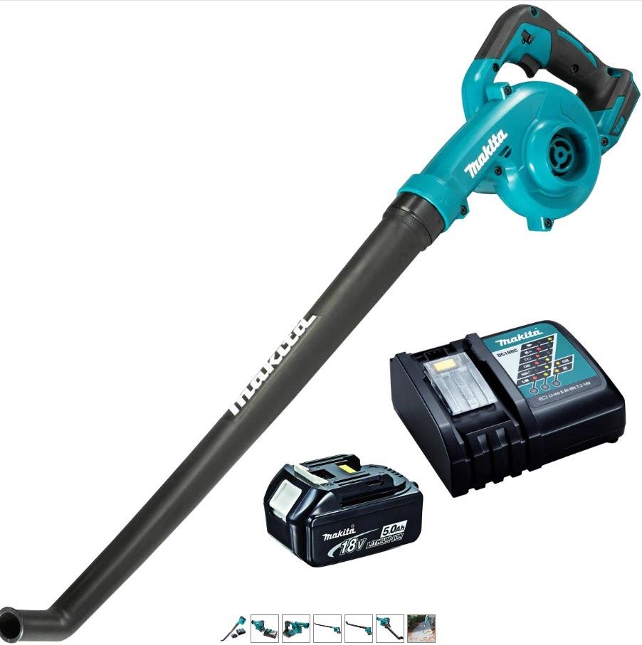 Makita DUB186RT 18V Cordless Leaf Blower with 1 x 5.0Ah Battery & Charger
