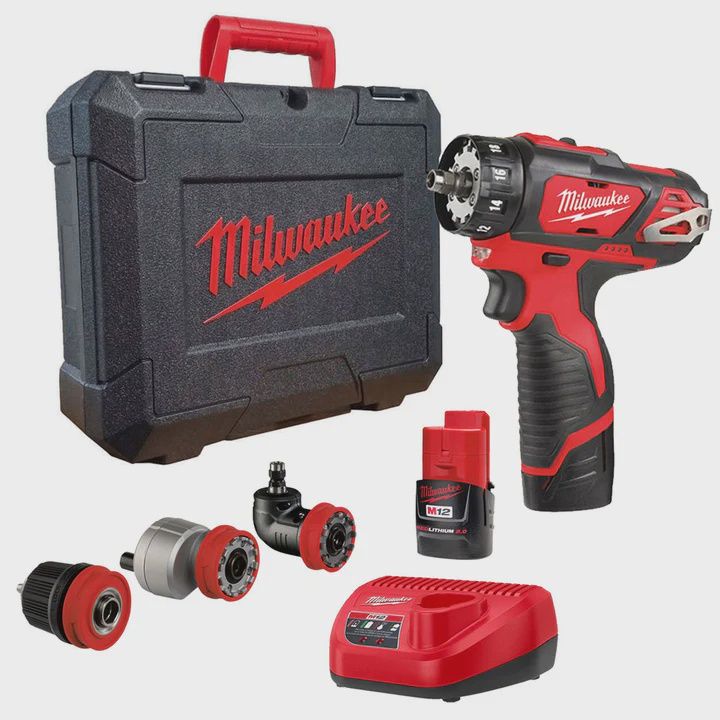 Milwaukee M12 BDDXKIT-202C 12V Drill Driver with 2 x 2.0Ah Batteries, Charger &amp; Case 4933447773