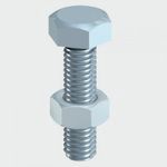 Timco 10 x 70 mm Hex Set &amp; Hex Nut BZP M10 (20/TimBag) 1070SNZB