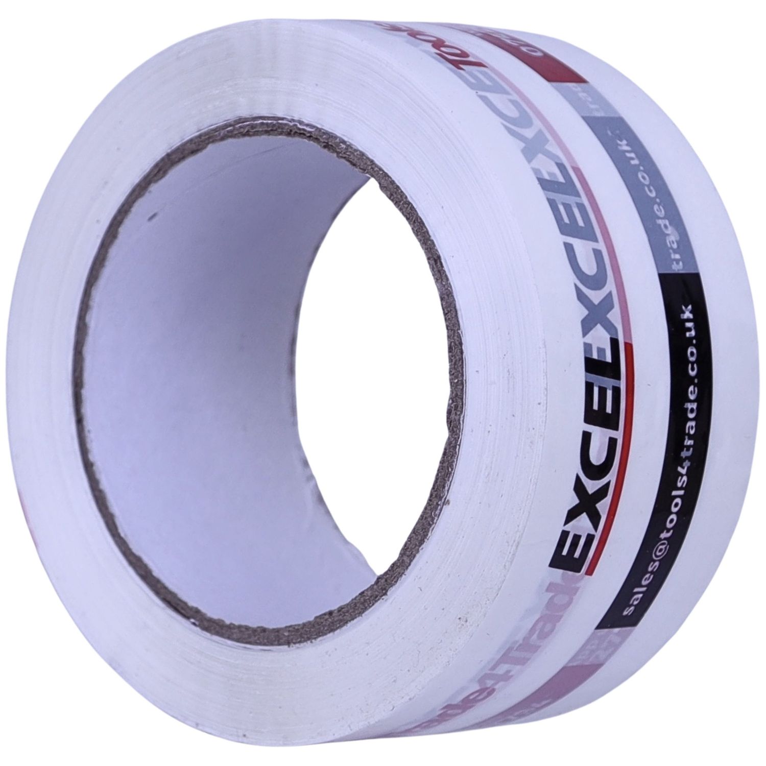 Excel 50mm, 100m, 45m White Color Tape with Red and Black Color Logo