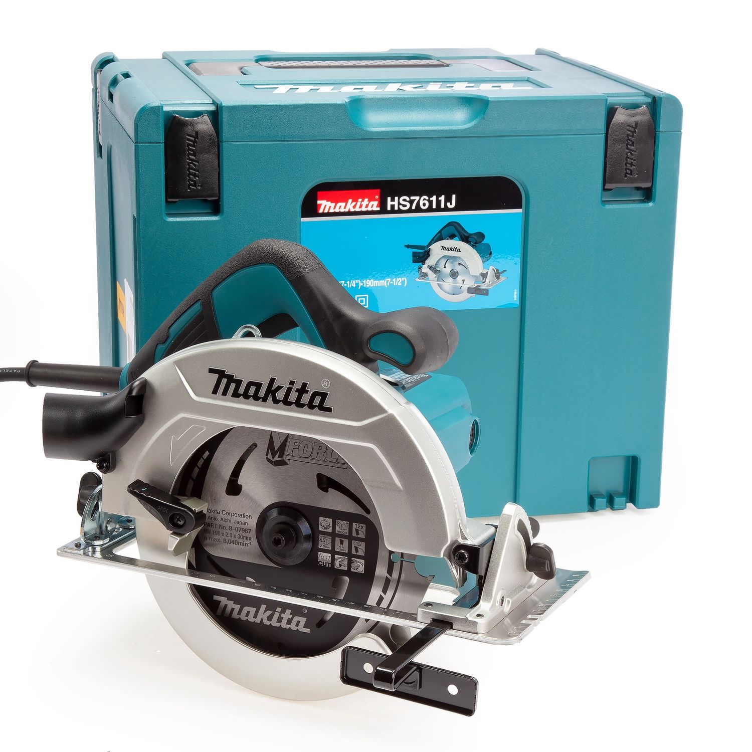 Makita HS7611J 190mm Circular Saw In Makpac Case 110V