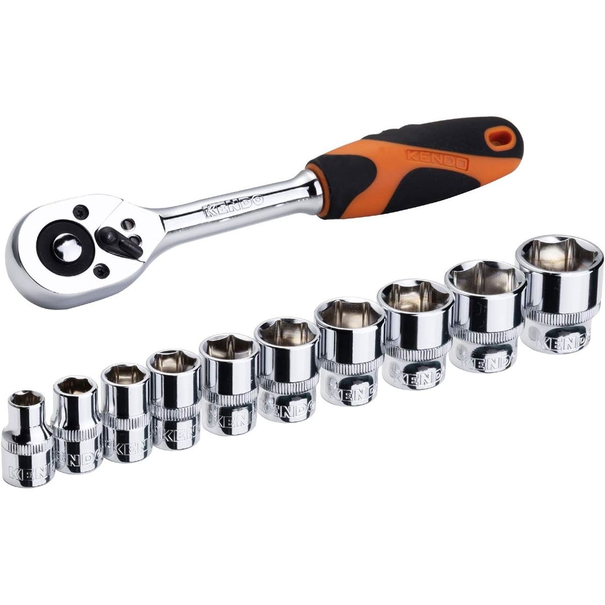 Kendo 1/4&quot; Drive Socket Set 11 Piece