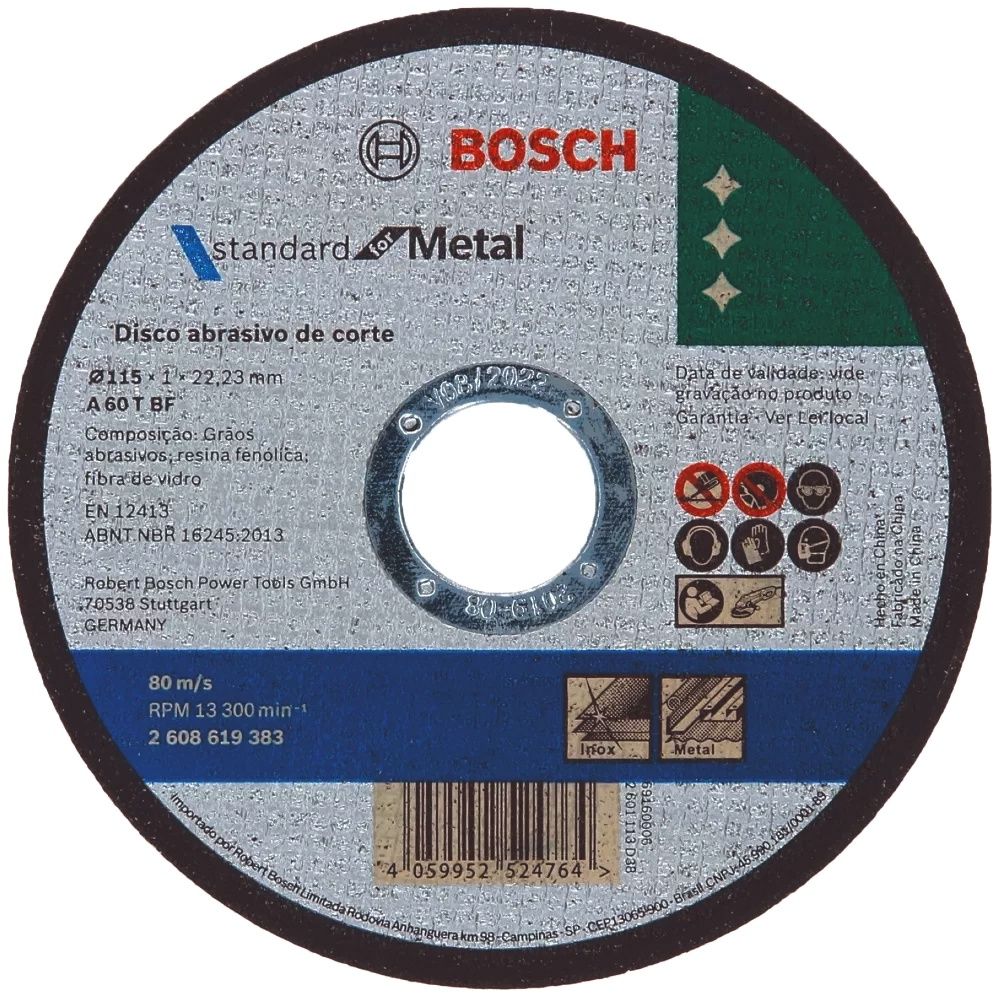 Bosch2608619767 Metal Thin Cutting Disc 115mm x 1mm