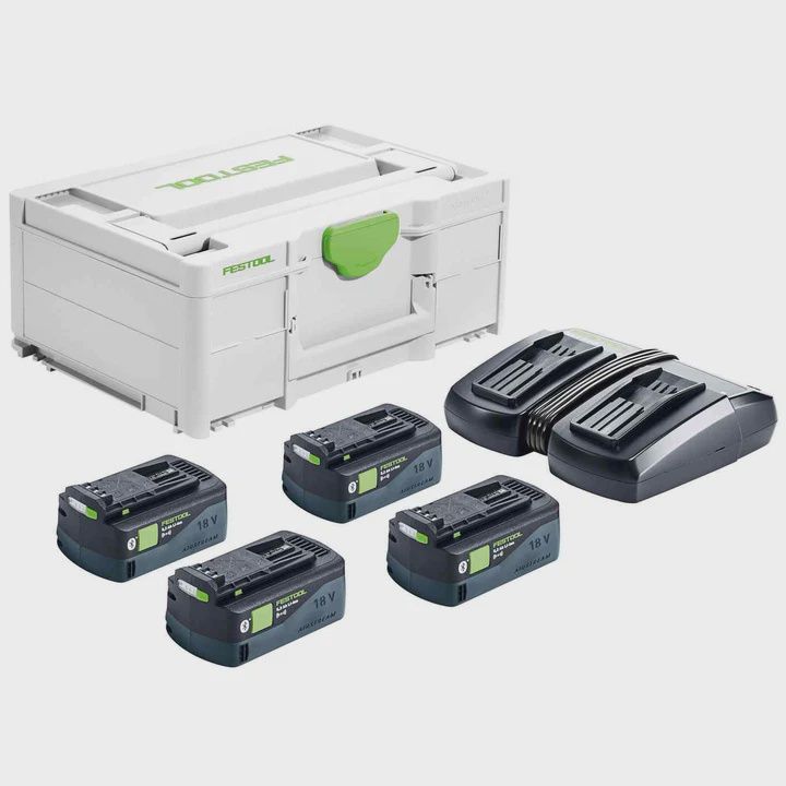 Festool 577710 18V Energy Set SYS 4 x 5.0Ah Batteries Charger &amp; Case
