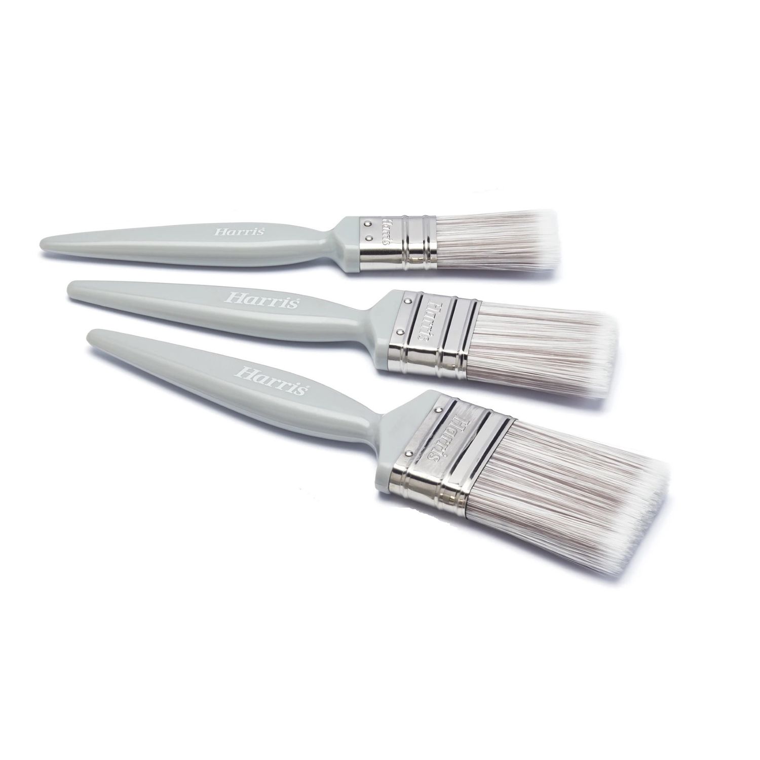 Harris Pack of 3 Flat Paint Brush Set Essentials For Walls &amp; Ceilings 101011005