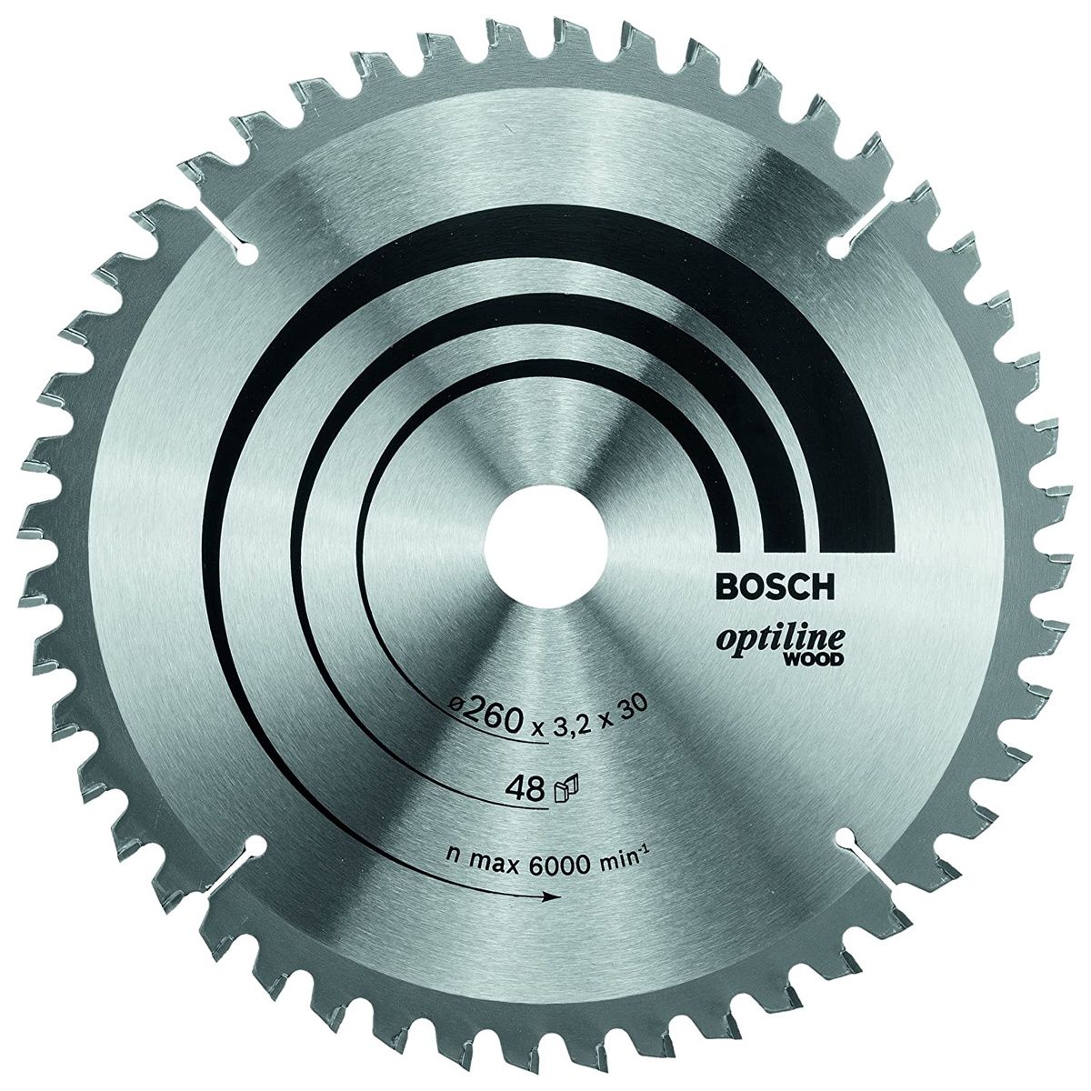 Bosch 260mm 48T Wood Circular Saw Blade Optiline 2608641202  260 X 3.2 X 30mm