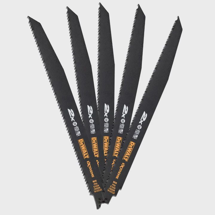 Dewalt 305mm 6TPI Wood &amp; Nail Reciprocating Blades DT2314L-QZ Pack of 5