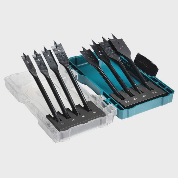 Makita E-08698 150mm Flat Drill Bit Set 8 Piece