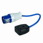 PowerMaster 16A-13A Fly Lead Converter 16A Plug to 13A Socket 341082