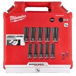 Milwaukee Shockwave Impact Duty 1/2&quot; Drive Socket Pack of 10 4932480457