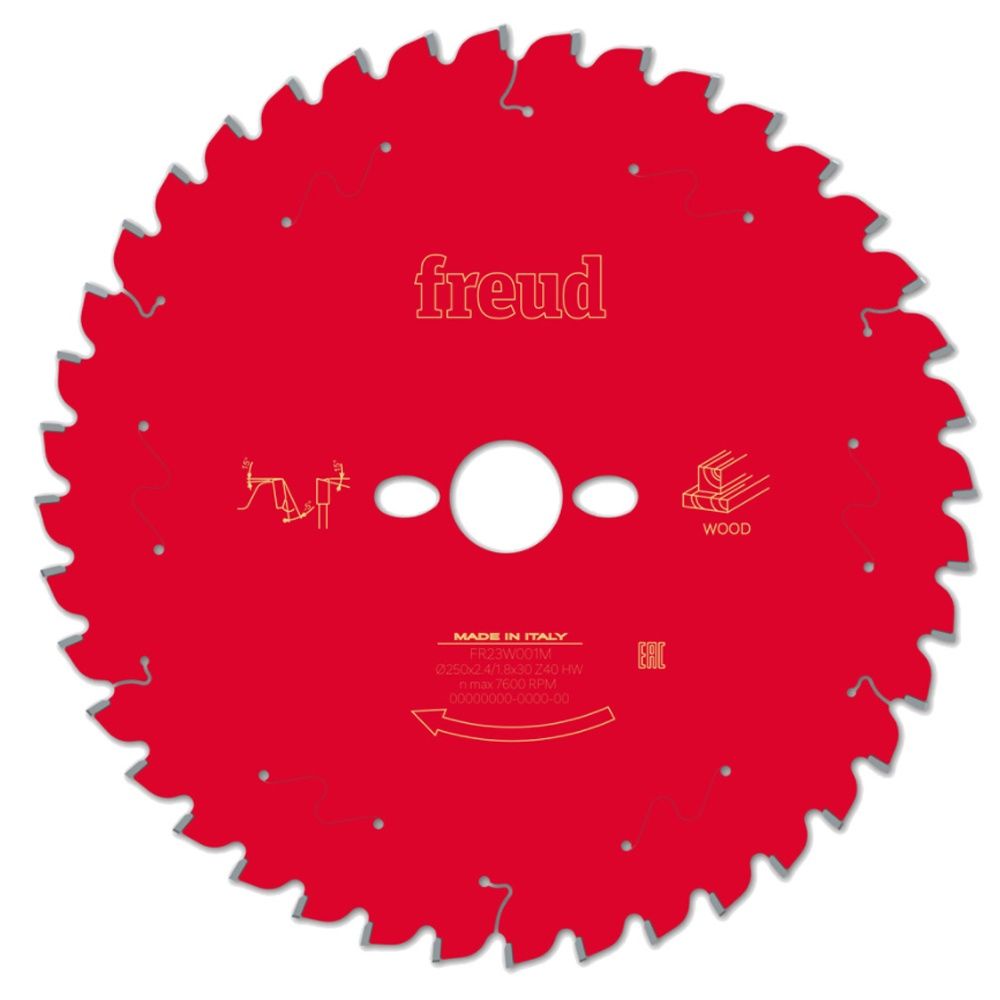 Freud 250mm 60T Mitre Saw Blade for Wood F03FS09754 250mm x 30mm x 60T