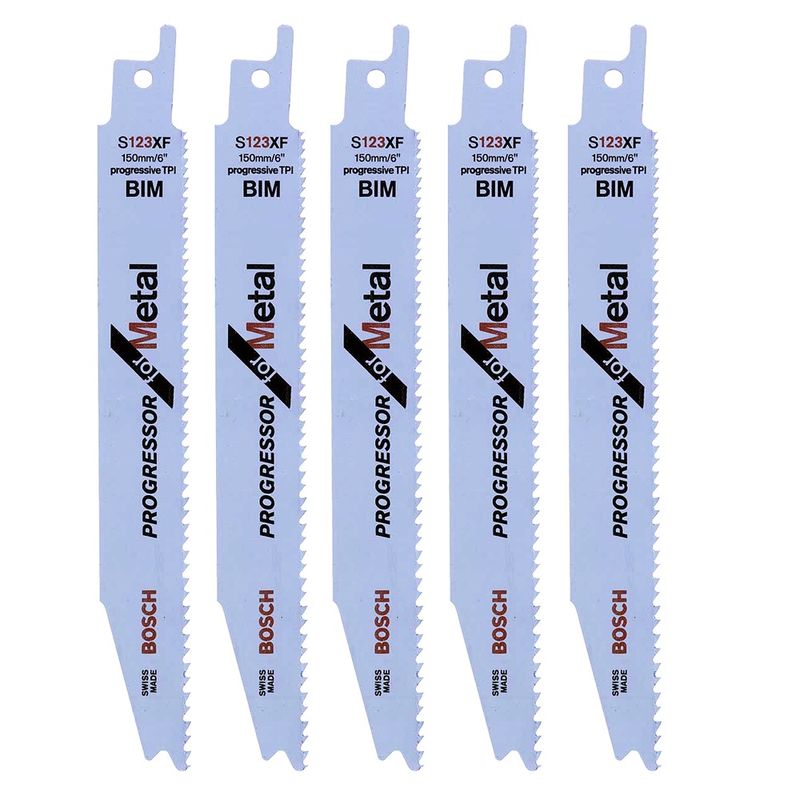 Bosch 150mm Sabre Saw Blades For Metal Long Life Fast Cut S123XF Pack of 5 2608654402