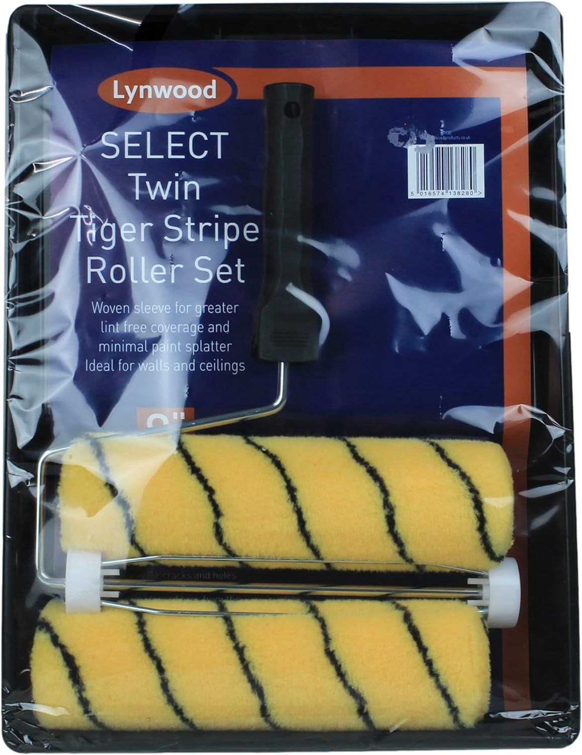 Harris 89410 9&quot; Decorator Medium Pile Twin Tiger Stripe Roller Set