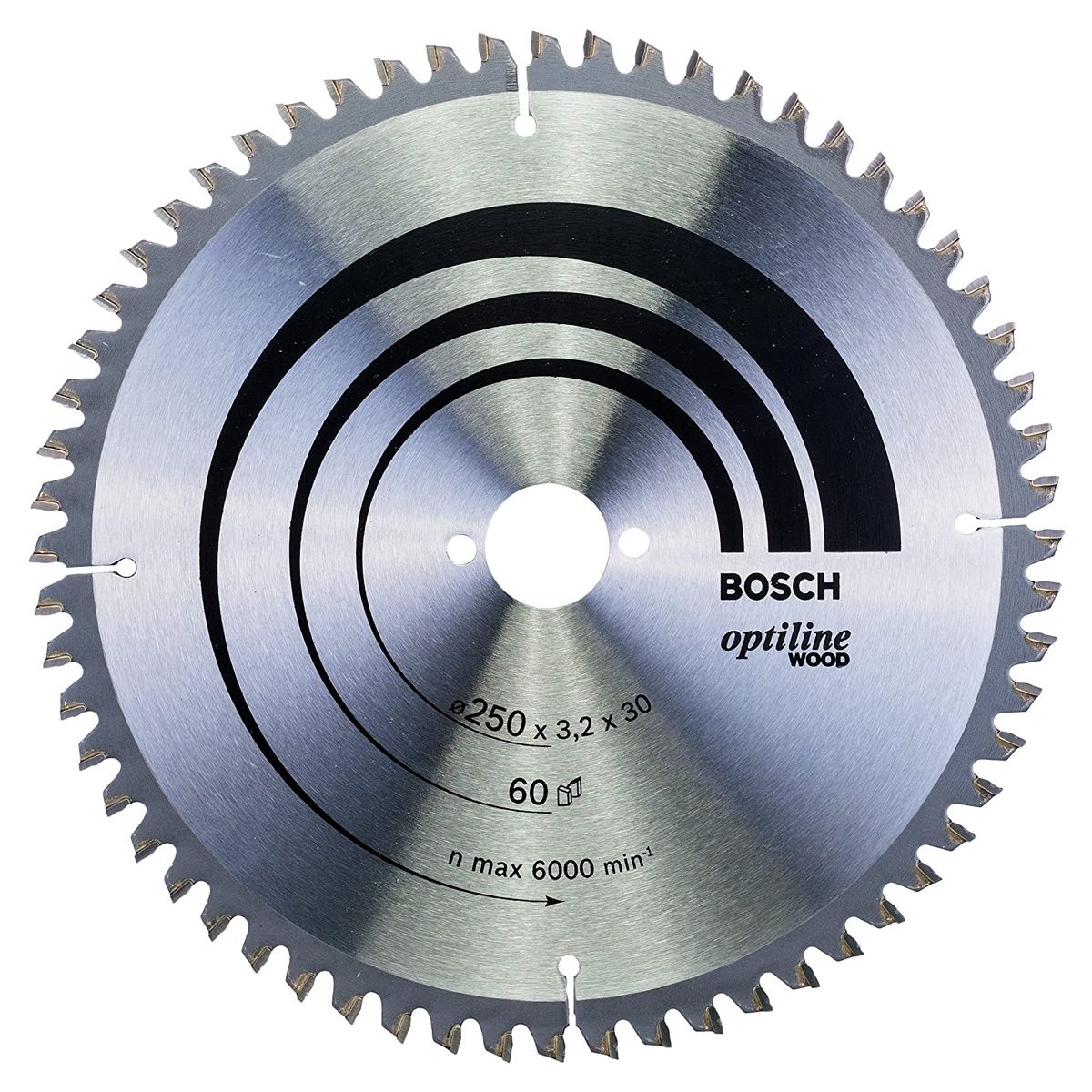 Bosch 250mm 60T Wood Circular Saw Blade Optiline 2608640644  Mitre saws 250 x 3.2 x30mm