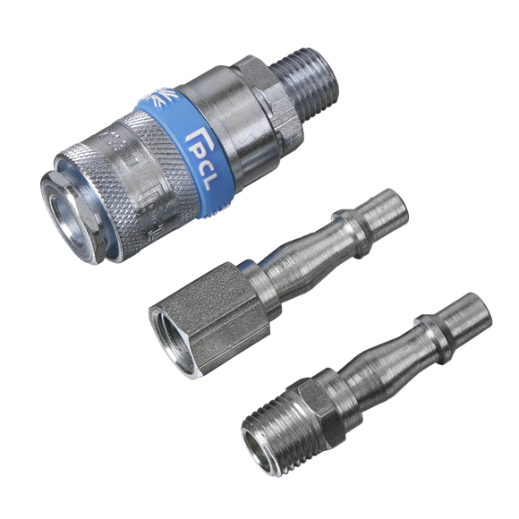 Sealey AC60 PCL Air Tool Coupling Kit 1/4&quot;BSP 3pc