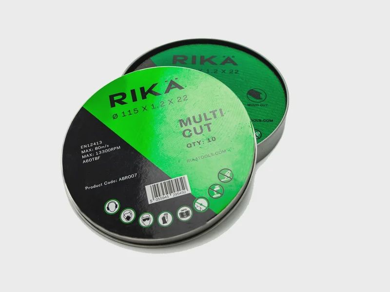 RIKA ABR007 Metal Slitting Disc Multicut 115mm X 1.2mm X 22mm 10pk