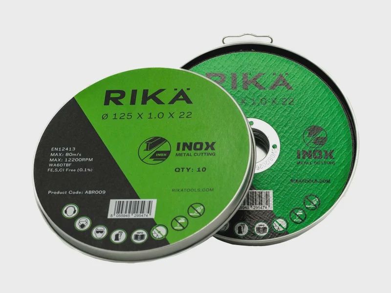 RIKA ABR009 Stainless Thin Cutting Disc 125mm X 1.0mm X 22mm 10pk