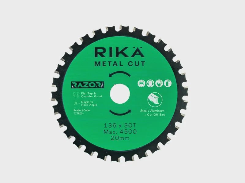 RIKA TCTR001 Razor Pro TCT Mild Steel/Ali Saw Blade 136mm x 30T x 20mm