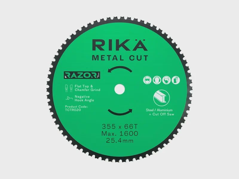 RIKA TCTR020 Razor Pro TCT Cut Off Mild Steel/Ali Saw Blade 355mm X 66T X 25.4mm