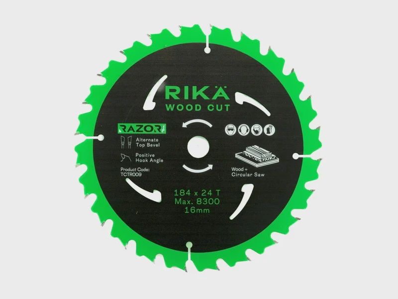 RIKA TCTR009 Razor Pro TCT Circular Saw Blade 184mm x 24T x 16mm