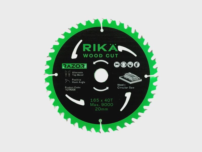 RIKA TCTR006 Razor Pro TCT Circular Saw Blade 165mm x 40T x 20mm