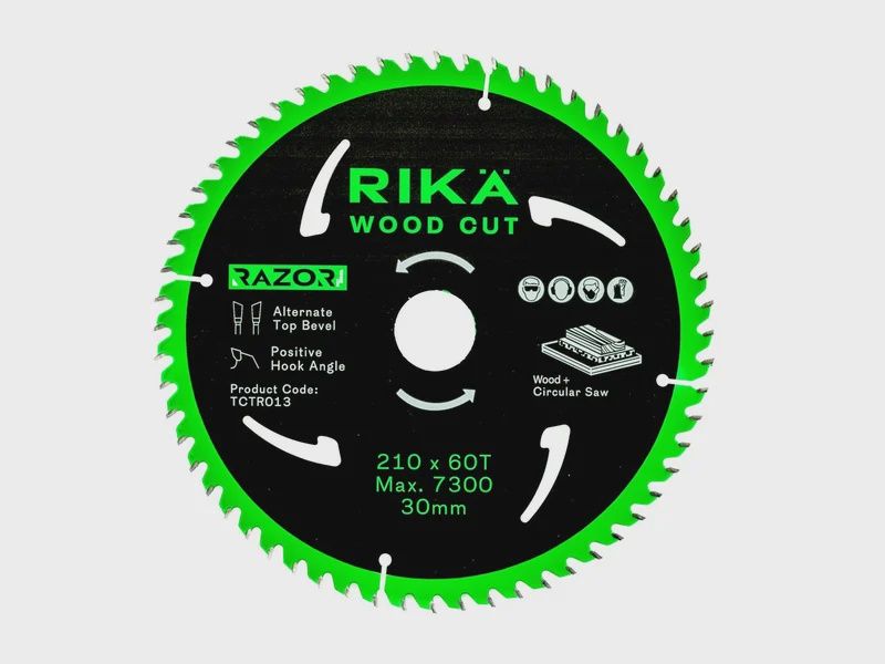 RIKA TCTR013 Razor Pro TCT Circular Saw Blade 210mm x 60T X 30mm