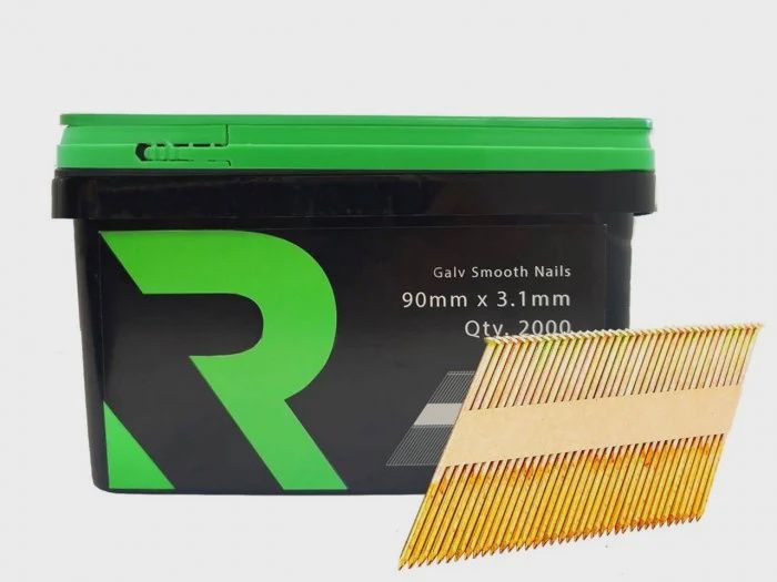 RIKA FFNR011 1st Fix Collated Nails Galv Smooth 90 x 3.1mm 2000pk (No Fuel)