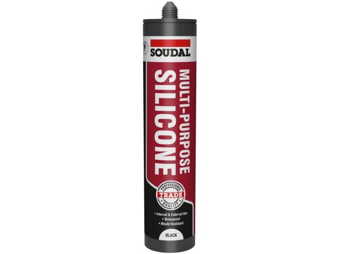 Soudal 270ml Trade Multi-Purpose Silicone Black 116824